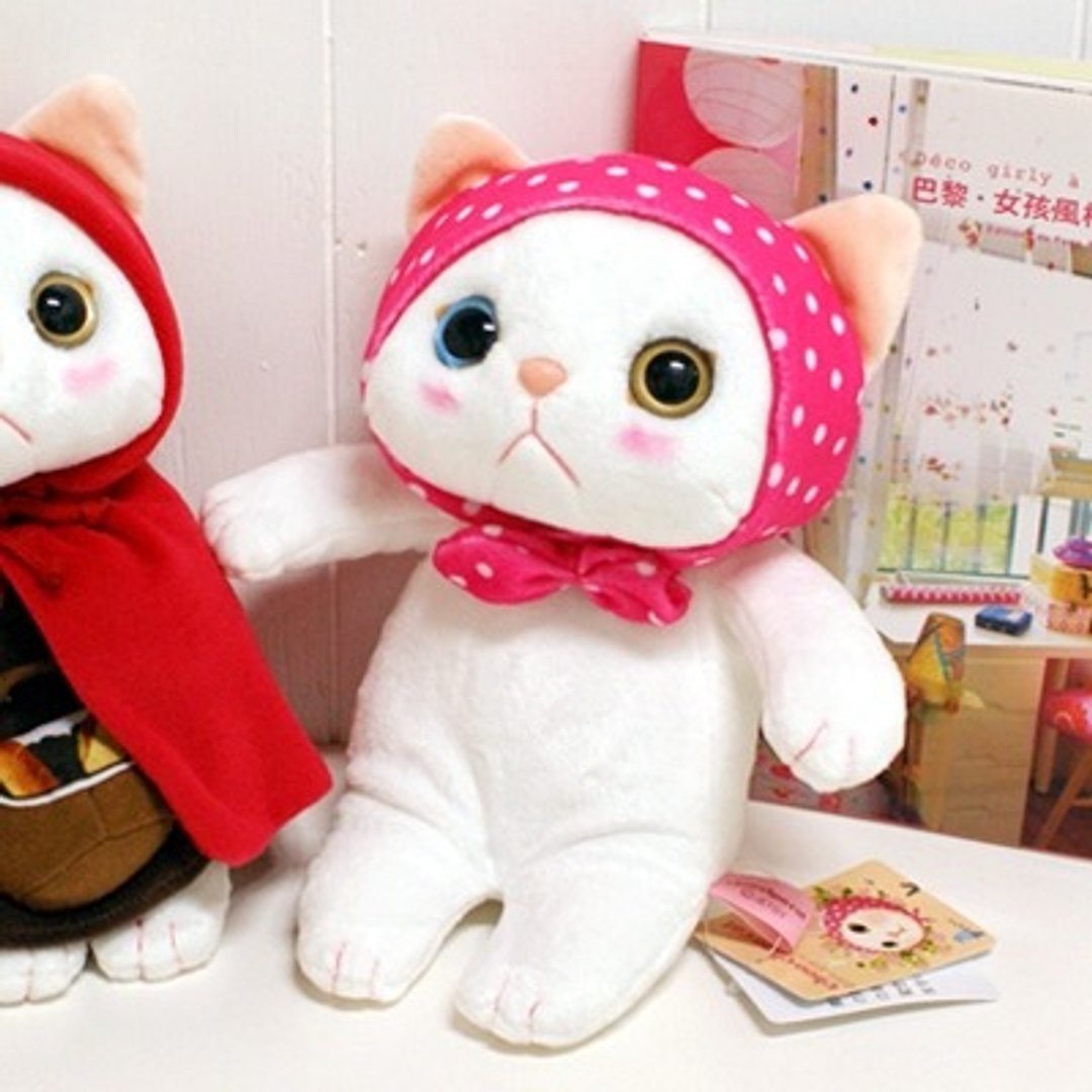 Jetoy,Choo choo甜蜜猫娃娃(18cm)_Pink hood (J1504201) - 玩偶/公仔 - 其他材质 多色