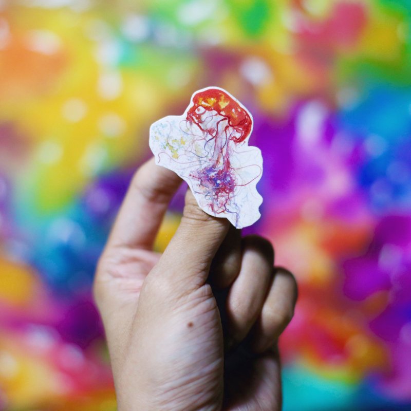 小徽章 AN-005 - 胸针 - 塑料 红色