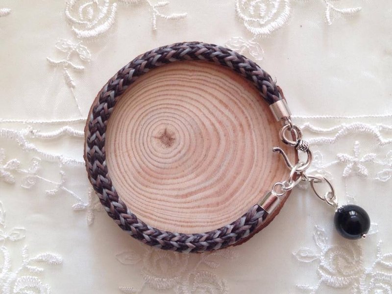 十六股盘编手绳 - 手链/手环 - 蜡 黑色