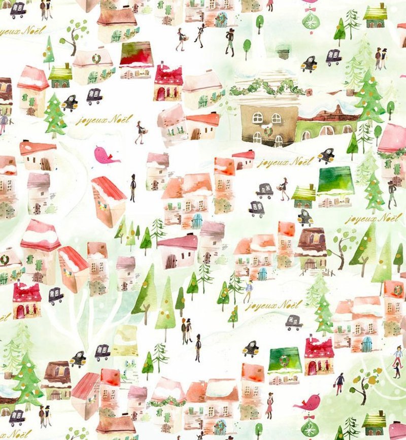 fion stewart南法雪景限定版包装纸（单张） - 木工/竹艺/纸艺 - 纸 橘色