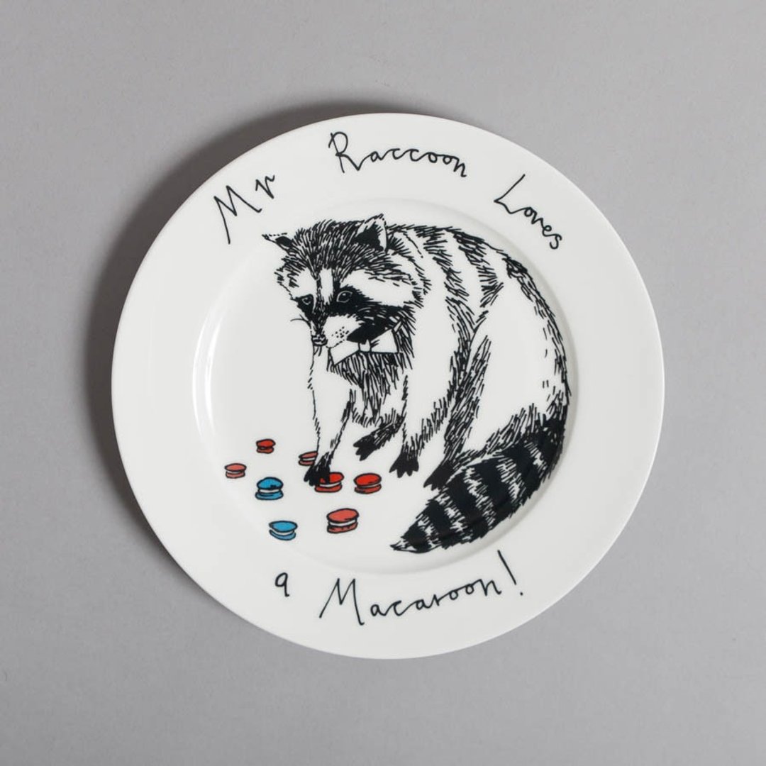 Mr. Raccoon 骨瓷餐盘 | Jimbobart - 盘子/餐盘/盘架 - 瓷 白色