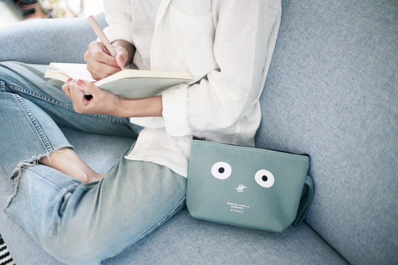 Pin pouch Mint - 化妆包/杂物包 - 纸 蓝色