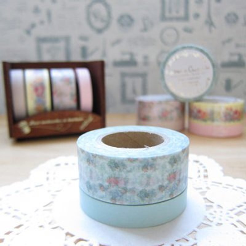 Marks Masking Tape MT和纸胶带 浪漫花漾(CTR-MKT6-BL) - 纸胶带 - 纸 蓝色
