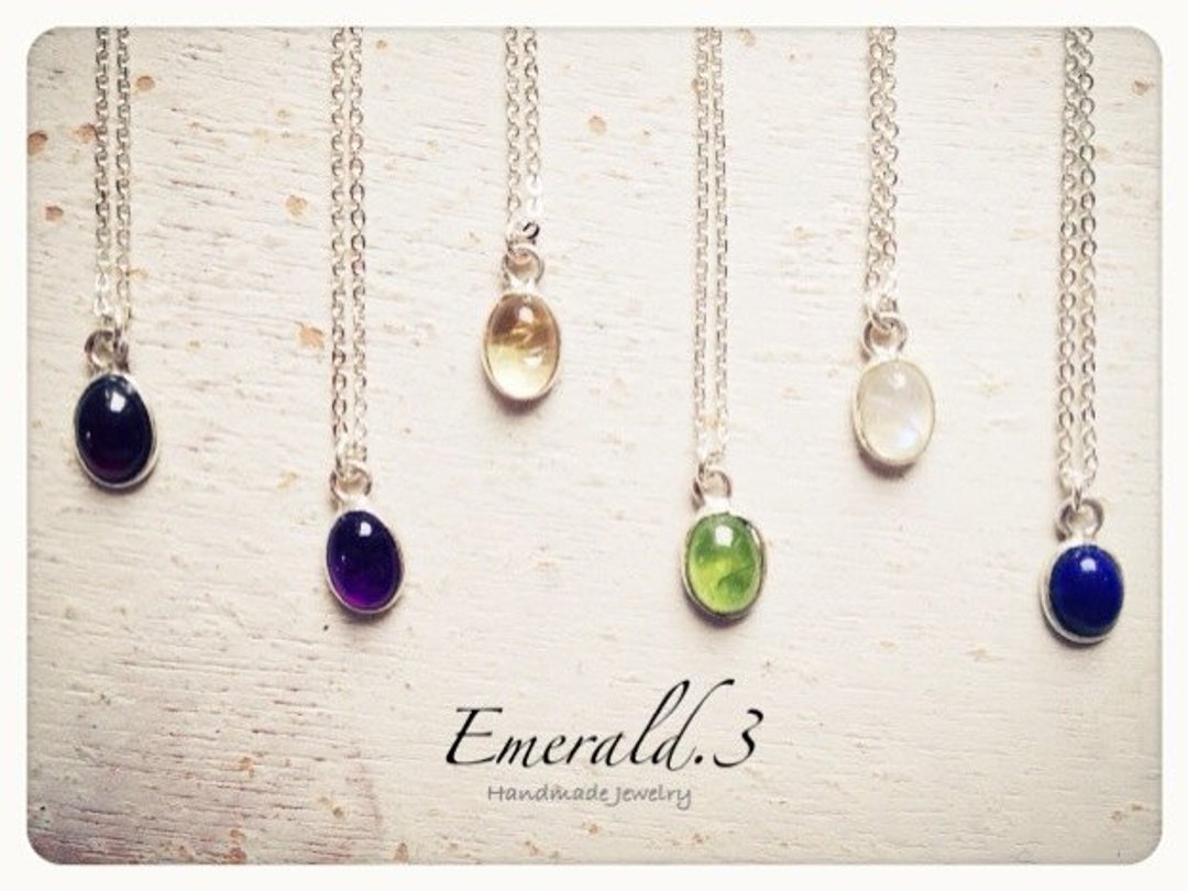 [ 幸运之石>橄榄石925纯银短链。Peridot Necklace ] - 项链 - 其他材质 绿色