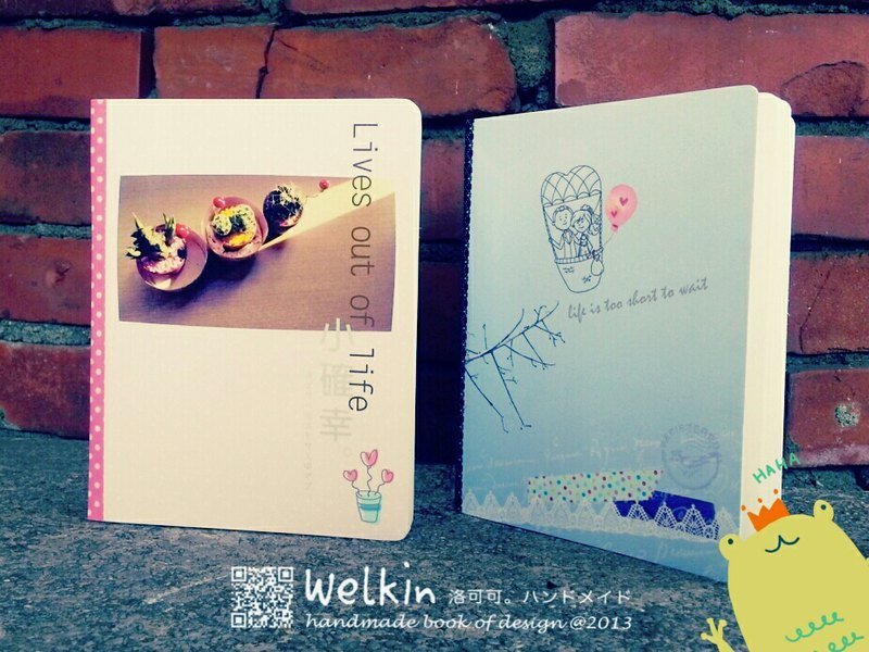 ☆° 洛可可草莓WELKIN手创 °☆ 随身记事印章本/笔记本/拍立得相簿_粉红 仙人掌 - 笔记本/手帐 - 纸 