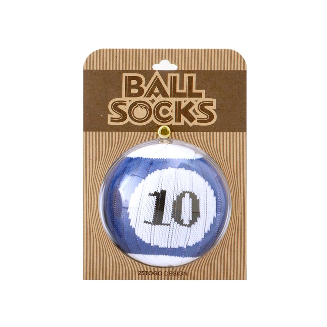 POOL BALL SOCKS 撞球袜10号球 - 袜子 - 棉 蓝色