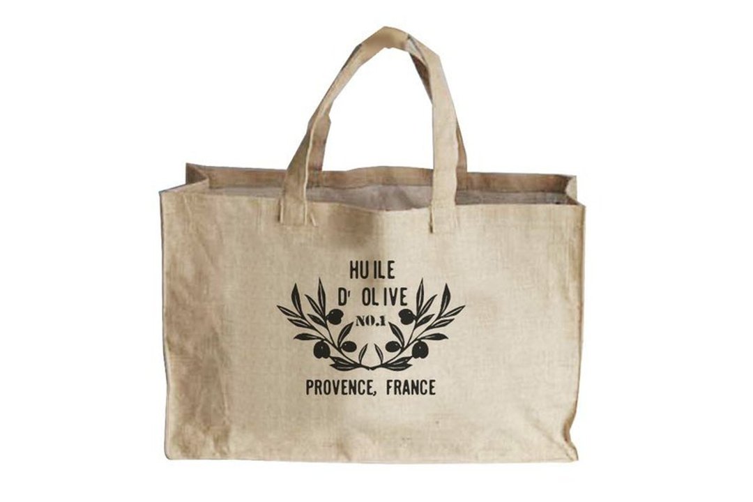 Fill in the Blank”天然麻织布家饰系列 - 法式方型麻织购物袋L-PROVENCE （法国普罗旺斯） - 摆饰 - 其他材质 金色