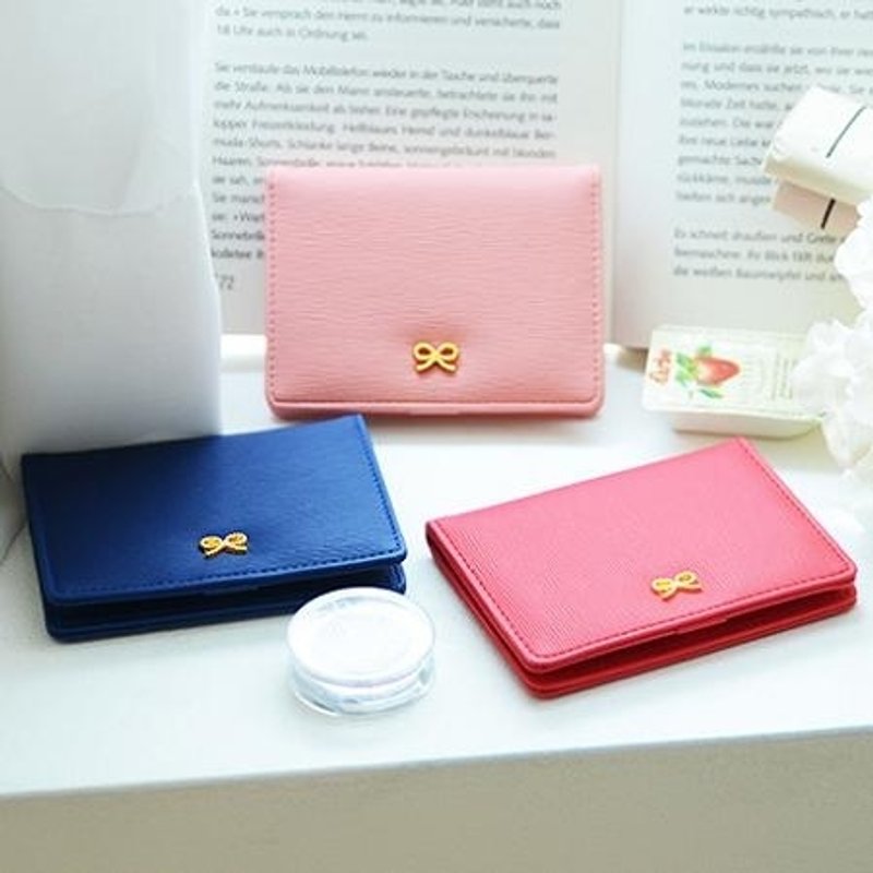 Dessin x Jamstudio-蝴蝶结名媛镜子名片票卡夹-宝贝粉,JSD78148 - 证件套/卡套 - 压克力 粉红色