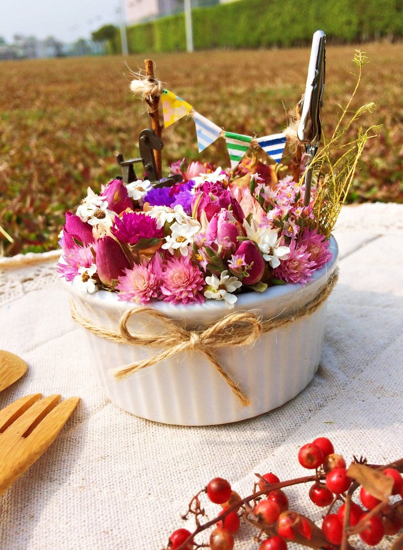 【三角旗帜甜心花园MEMO夹】干燥花 办公小物 婚礼小物 - 文件夹/资料夹 - 其他材质 