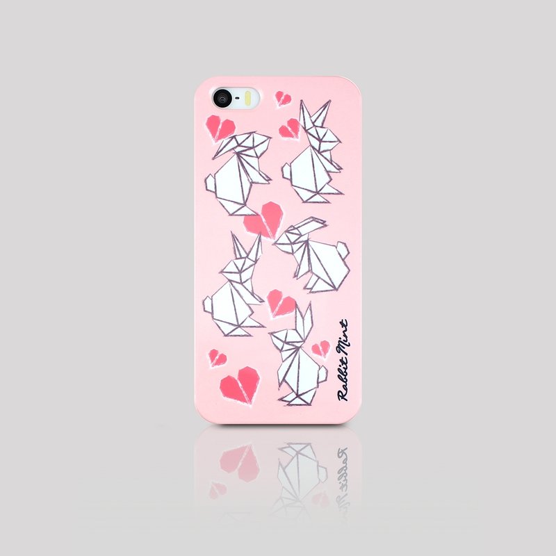 (Rabbit Mint) 薄荷兔手机壳 - 摺纸兔系列 - iPhone 5 / 5S (P00067) - 手机壳/手机套 - 塑料 粉红色