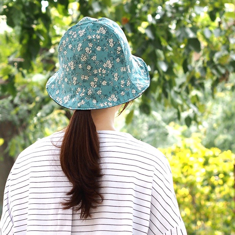 小牛村 Calf Village 渔夫帽 双面 手工帽 遮阳帽 {挂在岁月的枝头}【H-130】 - 帽子 - 其他材质 蓝色