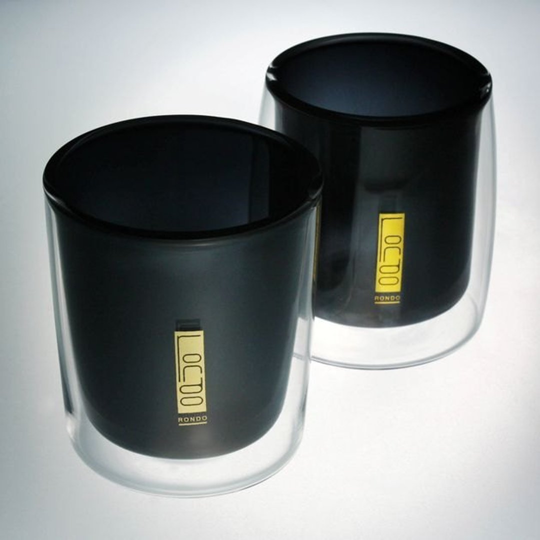 【rondo】 Black Cup 黑湛双层杯|玻璃杯 - 玻璃杯 - 玻璃 黑色