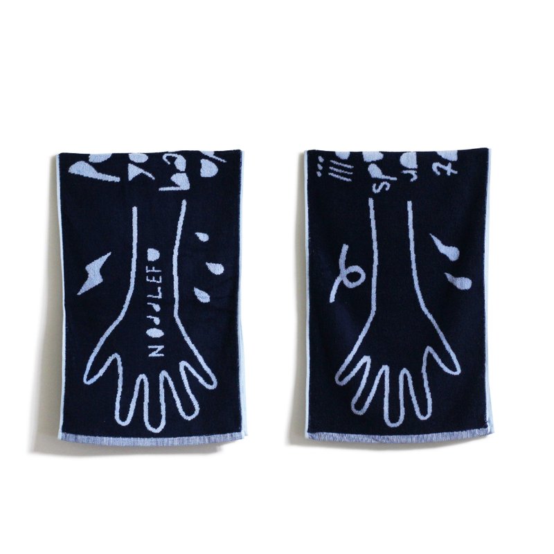 ☞ 举手运动缇花毛巾 ☜ - 毛巾浴巾 - 棉．麻 蓝色