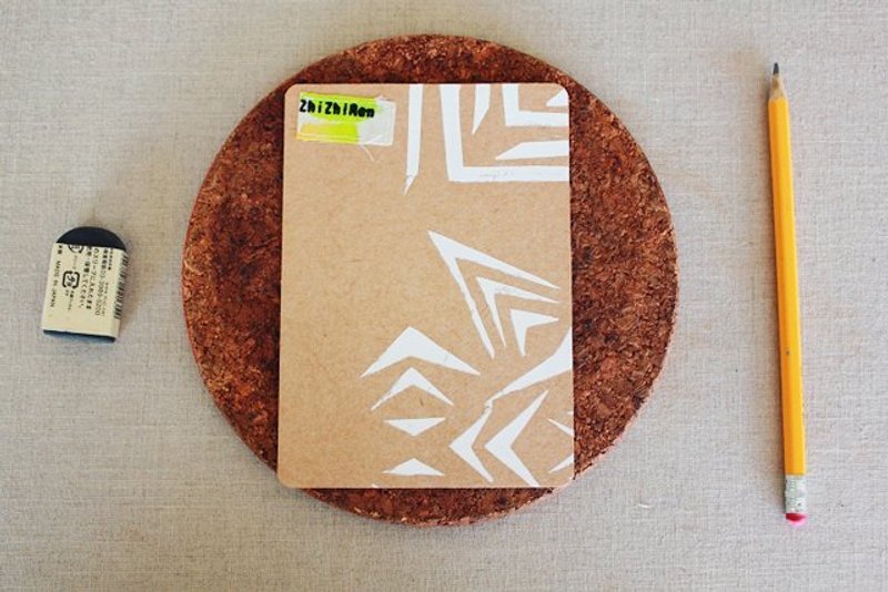 【ZhiZhiRen】衷于手作 – 几何明信片 - 卡片/明信片 - 纸 白色