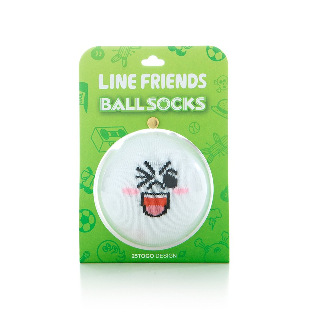 LINE FRIENDS 球袜_馒头人眨眼 - 袜子 - 其他材质 白色