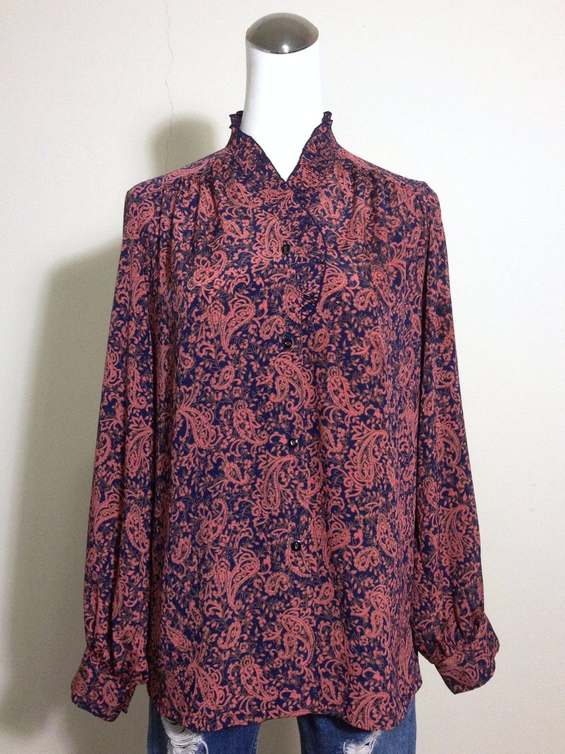乒乓古着 [ 古着衬衫/ 变形虫荷叶边古着衬衫 ] 国外带回 优质精选 VINTAGE - 女装衬衫 - 棉．麻 多色
