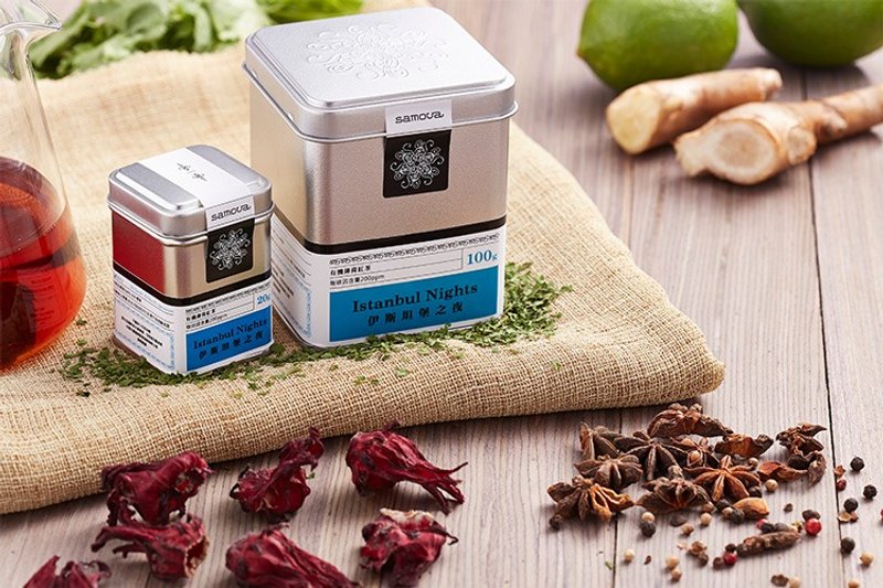 有机 薄荷红茶 伊斯坦堡之夜 - 薄荷、肉桂 颠覆味觉与传统的红茶 - 茶 - 植物．花 蓝色