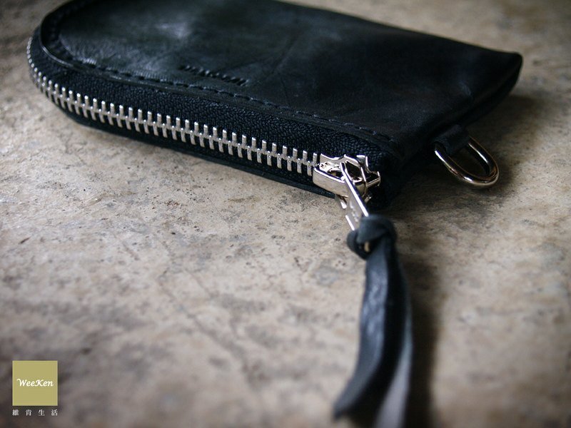 [ WeeKen 维肯生活 ] Harley Black 手工真皮零钱包 - 零钱包 - 真皮 黑色