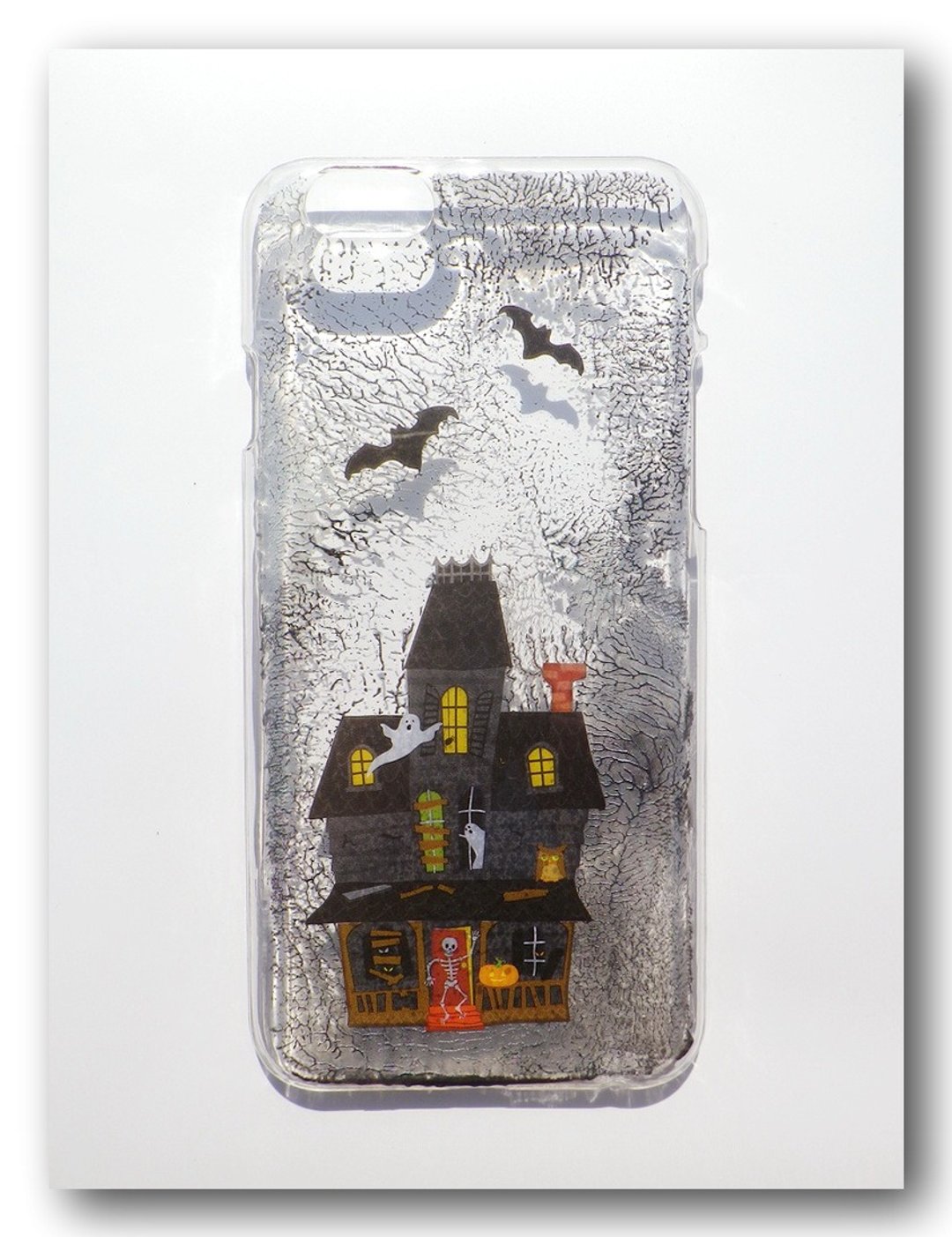 Anny's workshop手作押花手机保护壳，适用于Apple iphone 6，Halloween万圣节 - 手机壳/手机套 - 塑料 灰色
