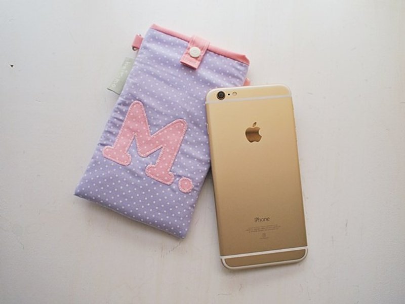 hairmo。专属字母双环手机袋-浅紫点+粉红点(IPhone /htc/samsung) - 手机壳/手机套 - 其他材质 紫色