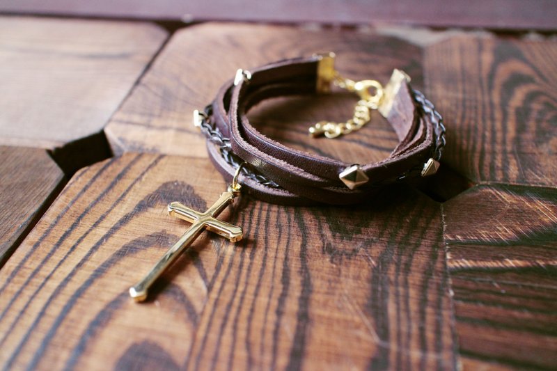 慢温工房皮革手链 // 坚守信仰 - 手链/手环 - 其他材质 