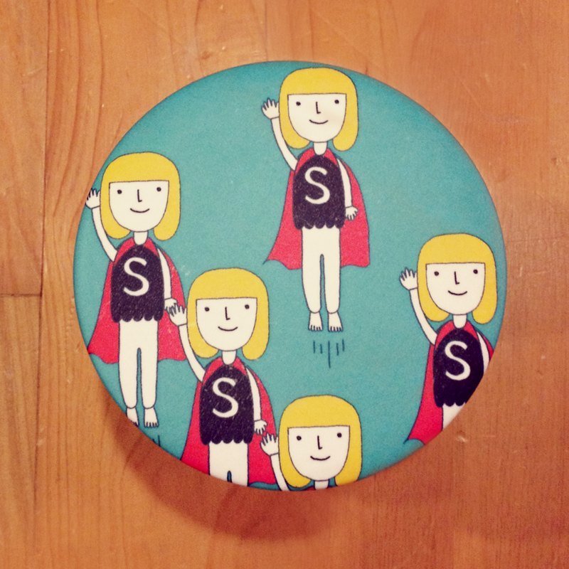 ♫9厘米超大徽章➔超人 - 徽章/别针 - 其他金属 蓝色