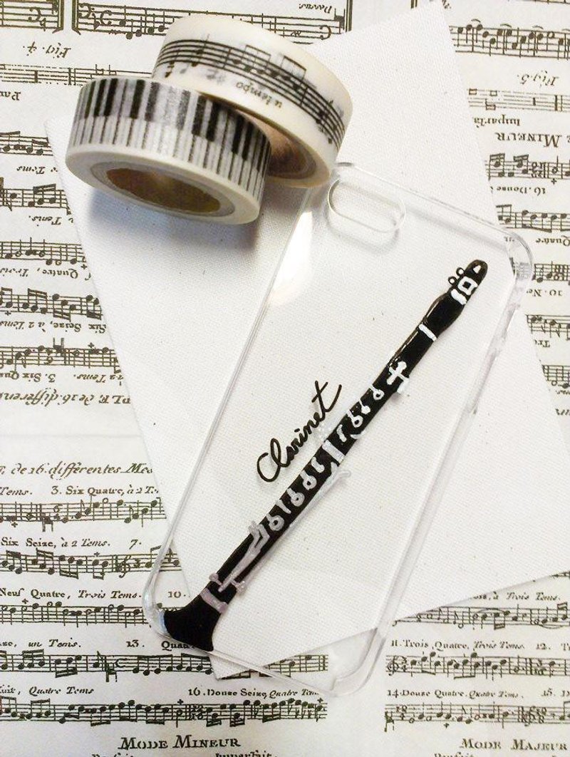 手机壳彩绘-竖笛 - 手机壳/手机套 - 塑料 黑色