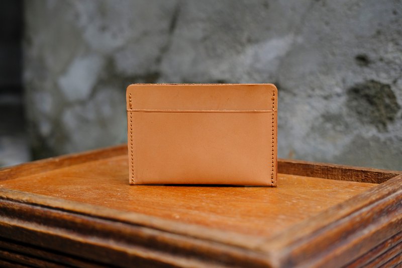 简约名片卡夹 card case 顶级牛皮 简约 可专属刻字 - 名片夹/名片盒 - 真皮 金色