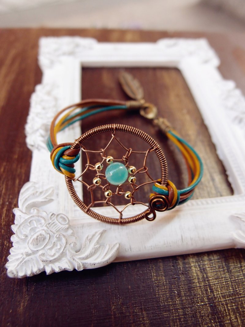 《DODOWU手作轻珠宝》【补梦网※流浪去系列※彩色系牛皮手环】 - 手链/手环 - 纸 咖啡色