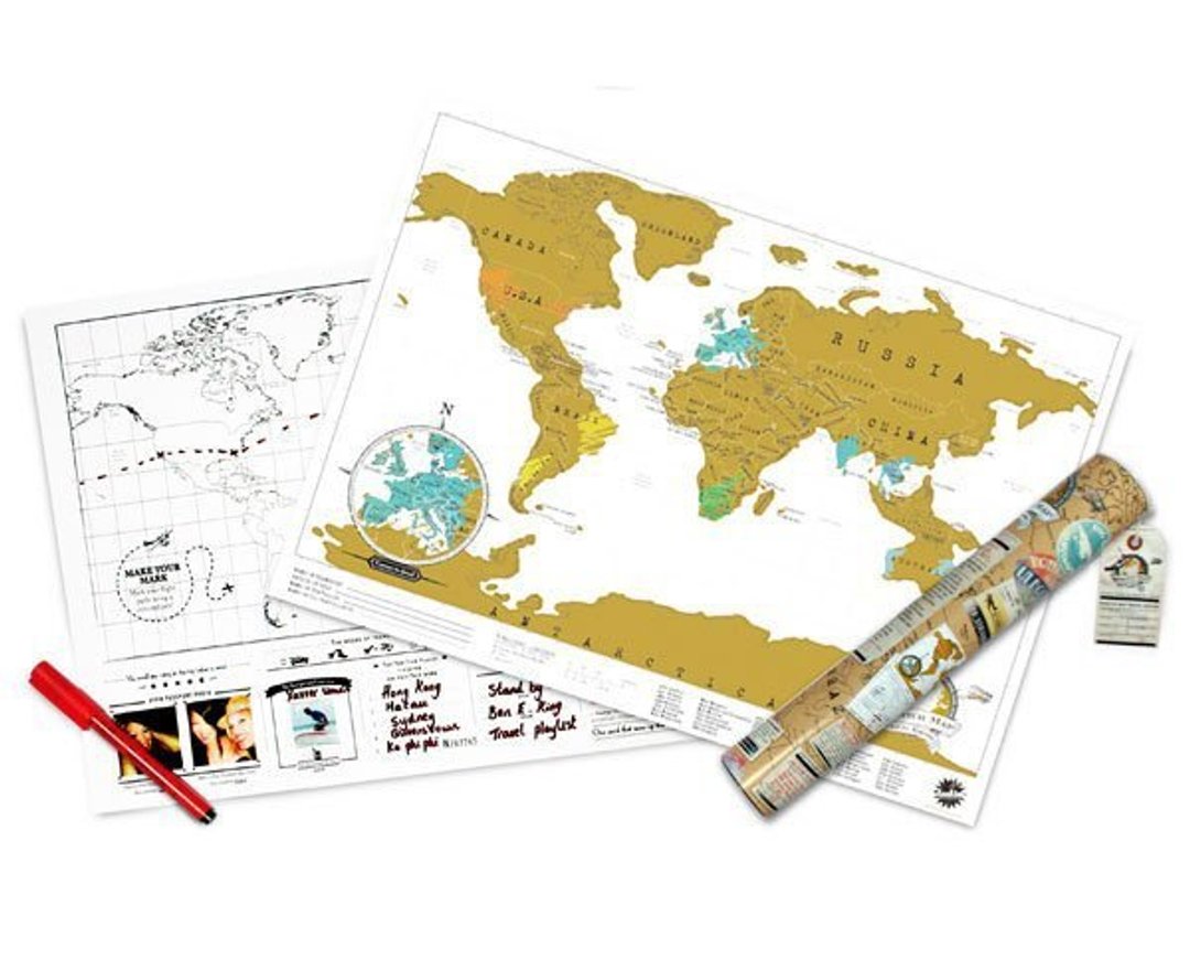 Luckies＿刮刮乐世界地图（小） - 其他 - 其他材质 卡其色