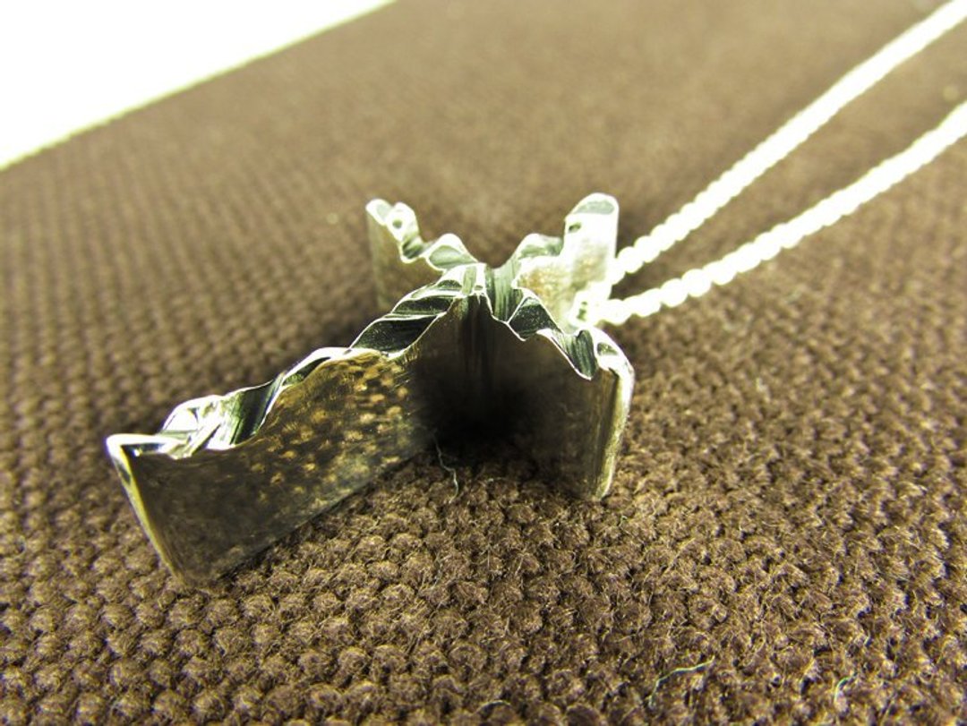 cross b necklace_十字架b项链 | 设计师手工 纯银潮女项链 - 项链 - 银 银色