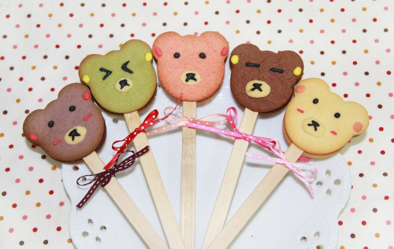 JMI 手作烘焙坊 五色熊棒饼干 巧克力夹馅 任选五支 - 蛋糕/甜点 - 新鲜食材 多色