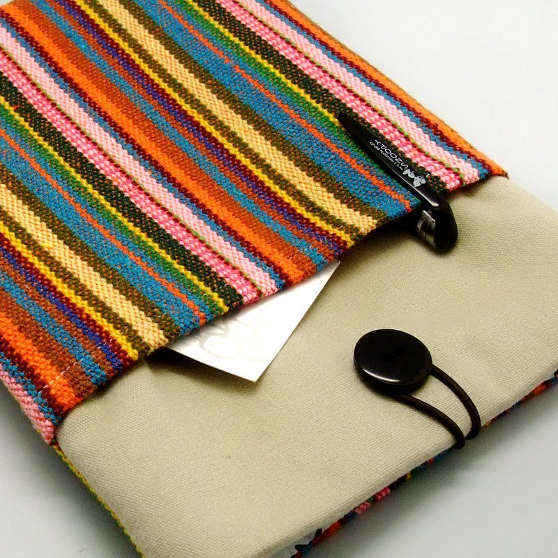 iPad Mini Cover/Case自家制平板电脑袋，布套 ，布包 (可号量身订制) - 民族风情彩色条子 - 电脑包 - 其他材质 多色