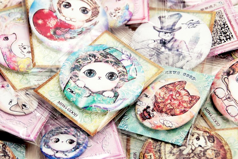 好喵胸章(58mm) - 徽章/别针 - 塑料 