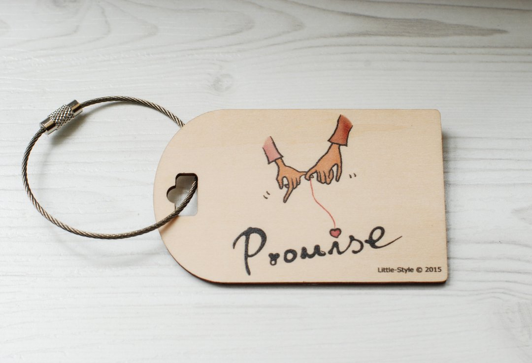 [行李吊牌]Promise - 行李吊牌 - 木头 白色