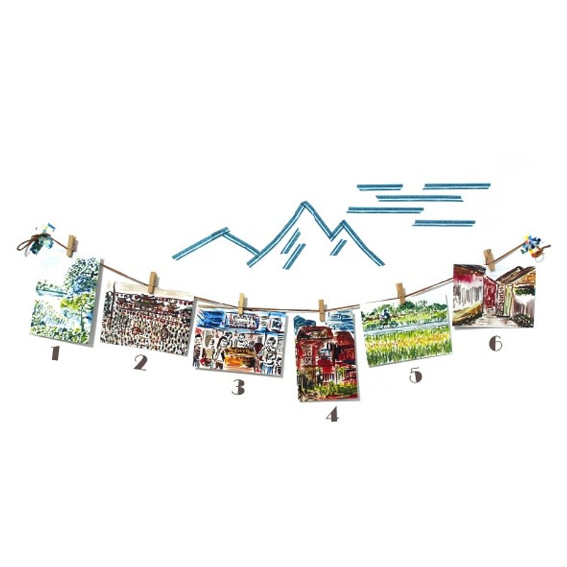 明信片任选6张 - 卡片/明信片 - 纸 多色