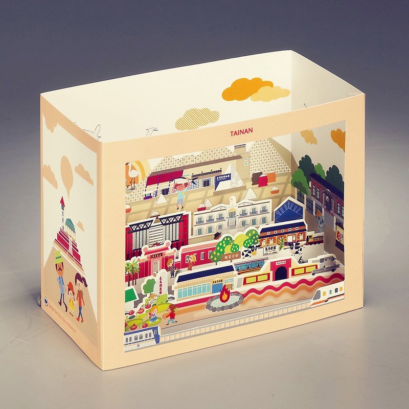 台湾旅游立体明信片-台南市Tainan City - 卡片/明信片 - 防水材质 红色