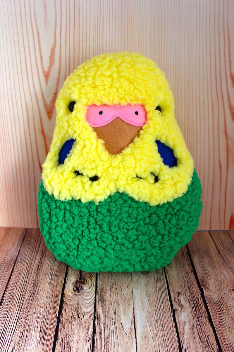 幸福限定。Happiness Only 。黄绿虎皮鹦鹉布偶 - 玩偶/公仔 - 其他材质 绿色