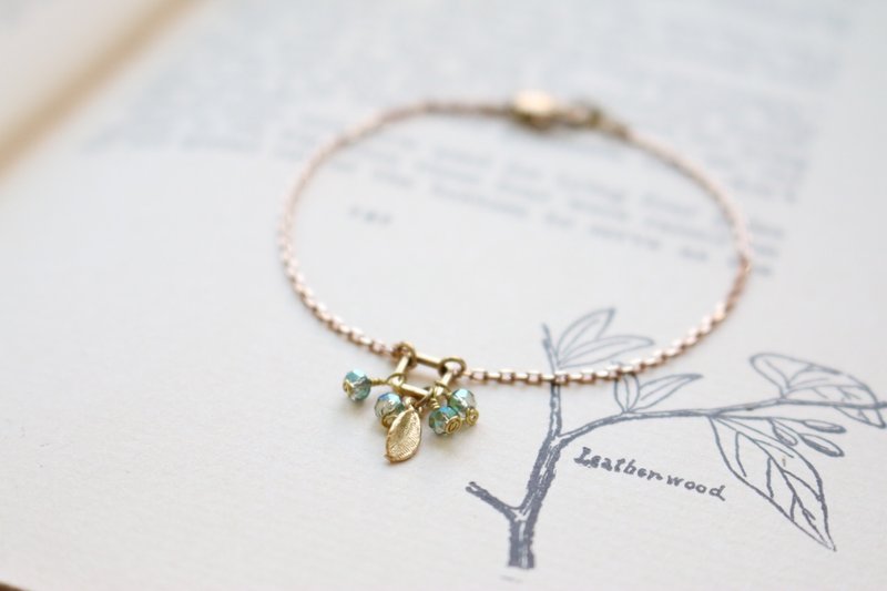 <☞ HAND IN HAND ☜>  水晶-魔豆 手链 (0585) - 手链/手环 - 宝石 绿色