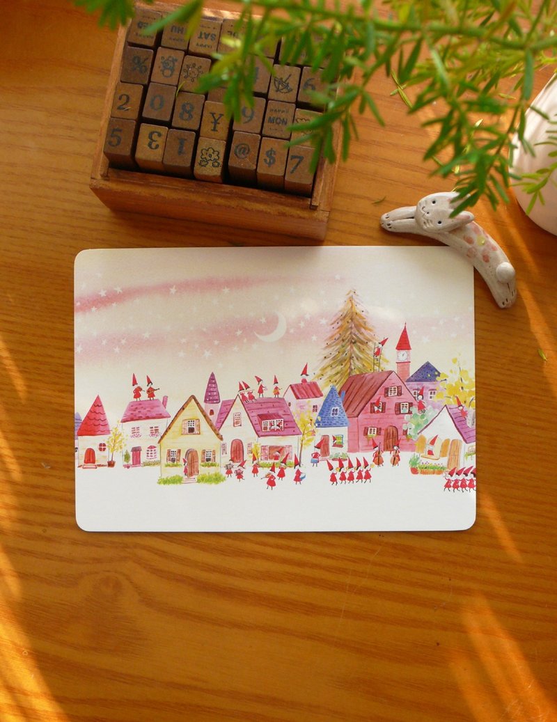 夜的庆典 明信片 - 卡片/明信片 - 纸 红色