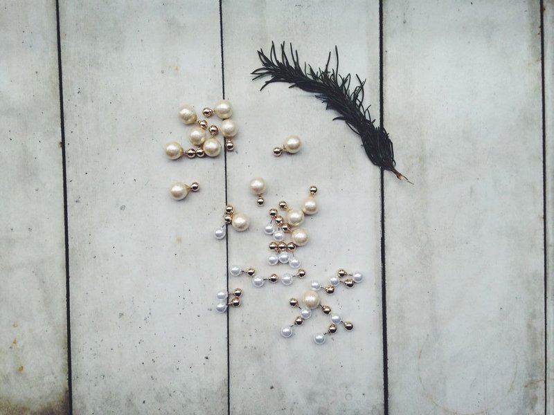 。零。树脂耳环 / ZERO poly earrings - 耳环/耳夹 - 其他金属 橘色