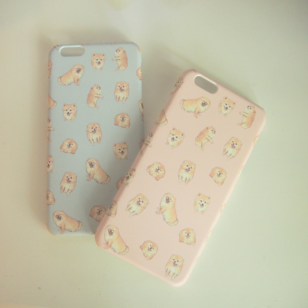 :: 圣诞礼物 ::博美狗 iPhone 6 plus/ iPhone 7 plus 手机壳 - 平板/电脑保护壳 - 塑料 多色