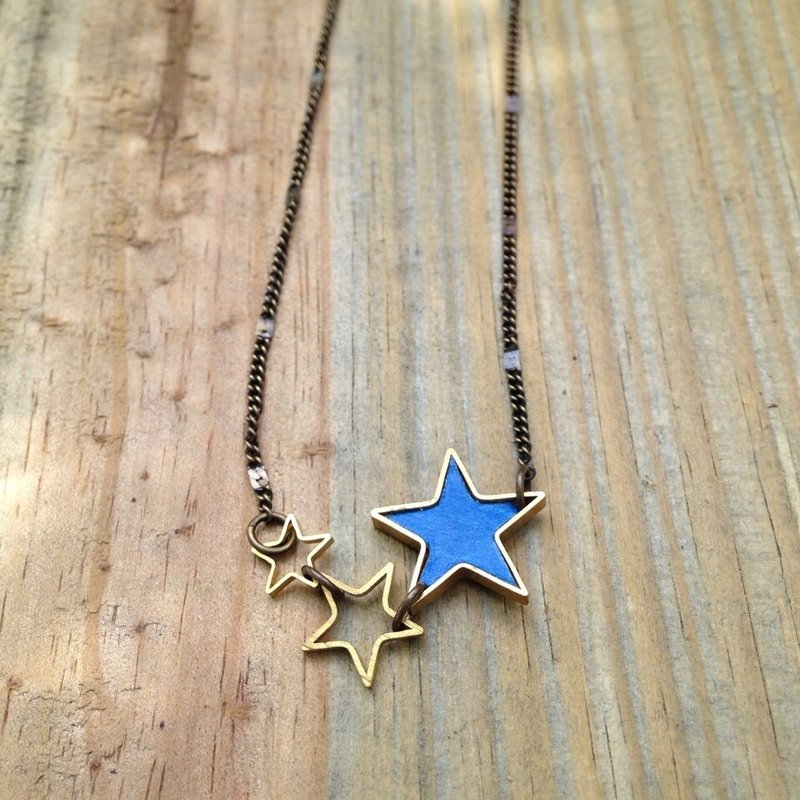 繁星点点皮革项链 - 项链 - 真皮 多色