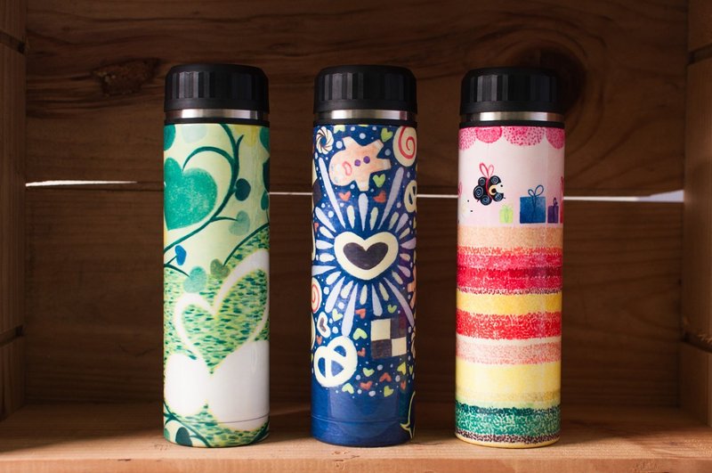 克里斯多插画森林保温保冷瓶 (只剩绿色) - 咖啡杯/马克杯 - 其他金属 