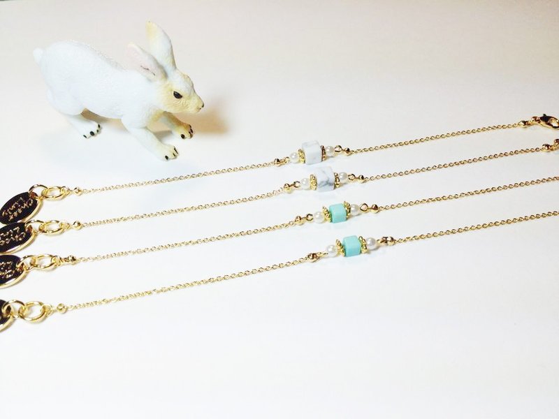 【Earl's afternoon sugar- bracelet-绿松石款 】 - 手链/手环 - 其他金属 