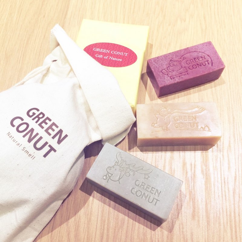 圣诞限定组｜缤纷综合皂3入 - 香薰/精油/线香 - 植物．花 