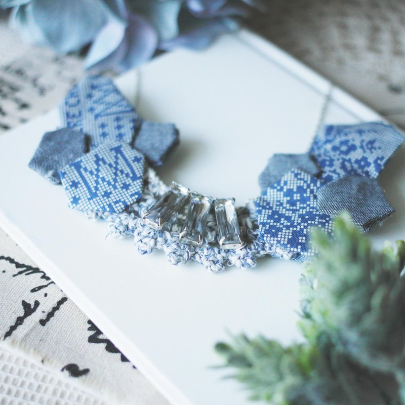 几何学的な/ kkk.necklace。Geometric series - 项链 - 其他材质 蓝色