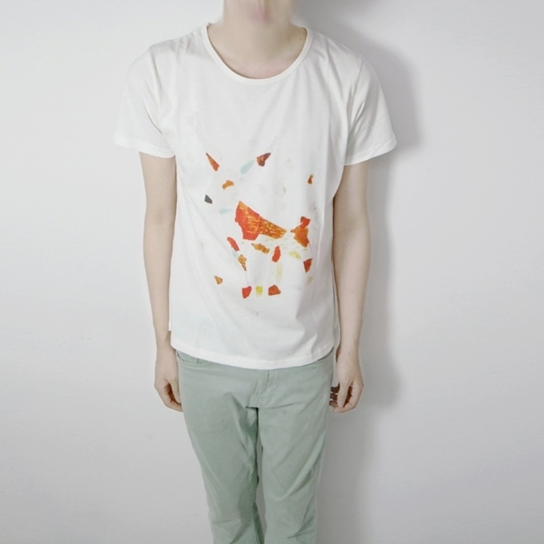 I . A . N Design  梅花鹿  有机棉短袖T Organic Cotton - 中性连帽卫衣/T 恤 - 棉 白色