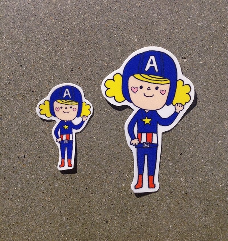 Pista丘拉风贴纸组-正义使者 - 贴纸 - 防水材质 蓝色