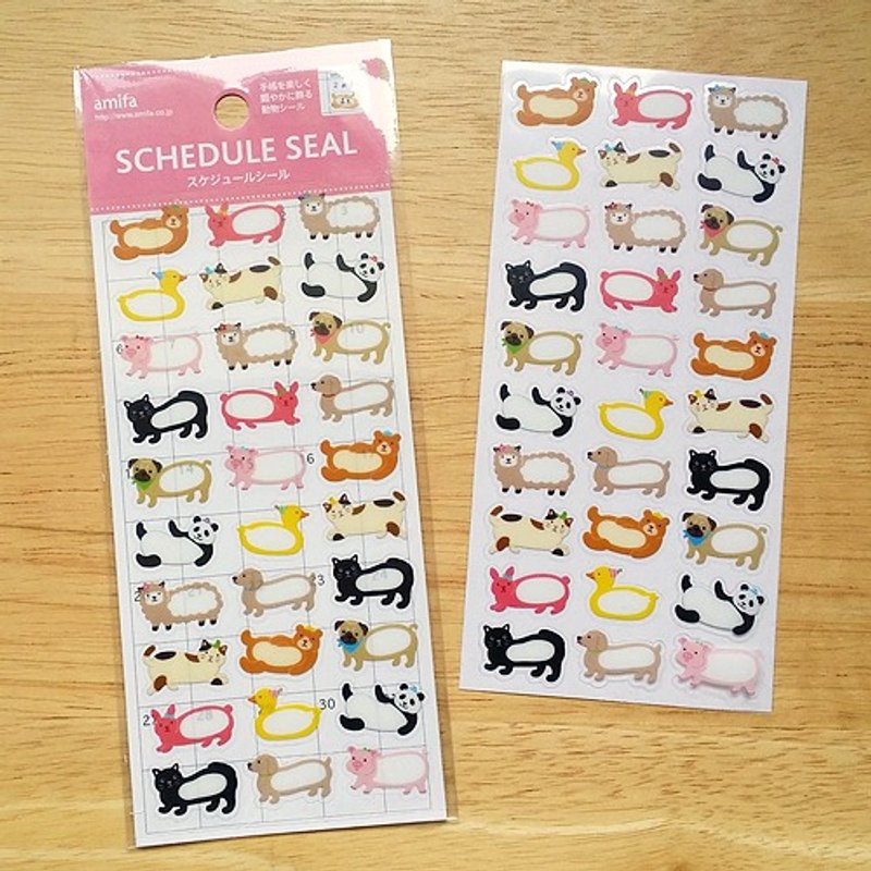 amifa手帐专用贴纸【动物MEMO(27327)】 - 贴纸 - 纸 多色